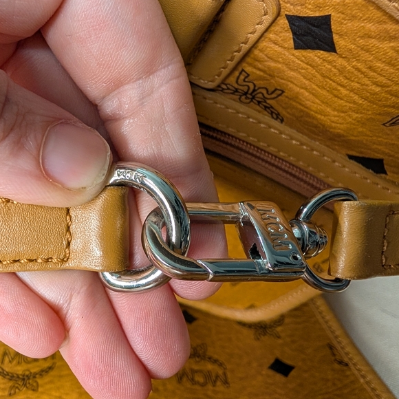 MCM Cognac and Olive Tote Bag - Picture 8 of 12